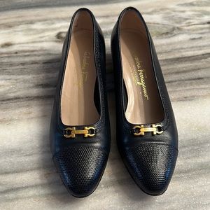 Salvatore Ferragamo low heel pumps 1 1/4 heel